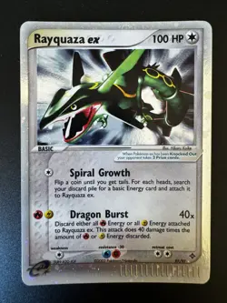 2003 Pokemon EX Dragon Rayquaza EX Holo #97 NM with SWIRL - Image 1