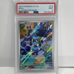 Pokemon Riolu SV01 Scarlet & Violet Illustration Rare Holo 215/198 PSA 9 2023 - Image 1