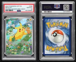 Pikachu (Paldea Adventure Chest) Holo Pokemon Scarlet & Violet Black Star PSA 10 - Image 3