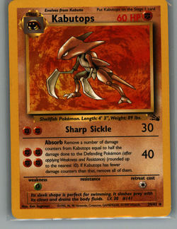Pokemon TCG Fossil WOTC Kabutops - Image 1