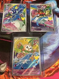 Pokemon First Partner Collection Alolan Starters - Litten, Rowlet, Popplio - Image 1