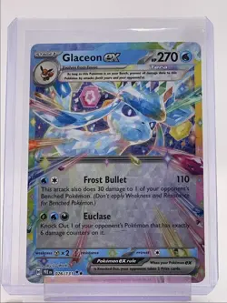 GLACEON EX 2025 POKEMON PRISMATIC EVOLUTIONS DOUBLE RARE 026/131 Q3562 - Image 1