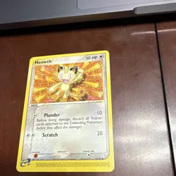 Pokemon TCG-Meowth-EX Team Rocket Returns-42/95-50HP-Reverse Holo-Common-English - Image 1