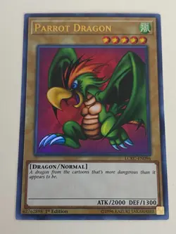 Yugioh - Parrot Dragon x 3 - 1st Edition Ultra Rare NM - Free Holographic Card - Image 2
