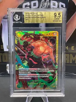 2024 One Piece English OP06-118 Roronoa Zoro SEC Wings of the Captain BGS 9.5 - Image 1