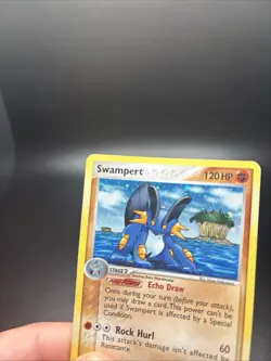 Pokemon Card - Swampert - 27/100 (EX Crystal Guardians) Holo DOUBLE SWIRLUU! - Image 3
