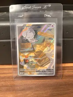 Pokemon Espurr Holo Card POR 095/088 Psychic Basic 2023 English - Image 1