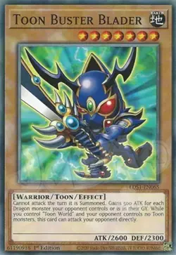 Yugioh - Toon Buster Blader - 1st Edition LP - Plus Free Holographic Card - Image 1
