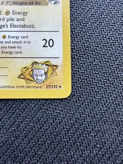 Lt. Surge's Electabuzz - 27/132 - Pokemon Gym Heroes Unlimited Rare Card WOTC LP - Image 4