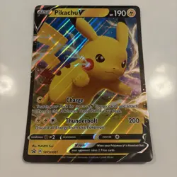 Pokemon TCG Jumbo Pikachu V SWSH061 Black Star Promo Oversize Cards Holo - Image 1