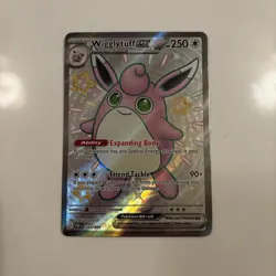 Pokemon TCG Wigglytuff EX Scarlet & Violet Paldean Fates Holo Card 222/091 NM - Image 1