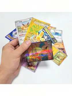 Random Assorted Pokemon Trading Cards, Including Anime Pokemon Gold Foil Cards - Image 4