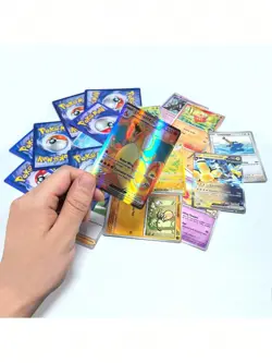 Random Assorted Pokemon Trading Cards, Including Anime Pokemon Gold Foil Cards - Image 5