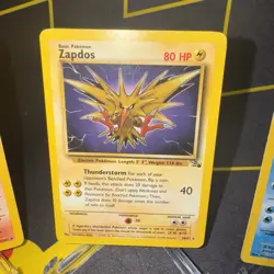 1999 Pokemon Articuno Zapdos Moltres Fossil Card Set Unlimited - LP / MP - Image 3