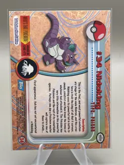 1999 TOPPS TV POKEMON CARDS 1ST PRINTING- BLUE TOPPS LOGO NIDOKING #34 - Image 2