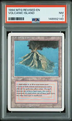 1994 MTG REVISED EDITION VOLCANIC ISLAND PSA 7 - Image 1