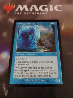 Mtg. Thing in the Ice. Foil Retro Frame. Innistrad Remastered. Pack Fresh - Image 1