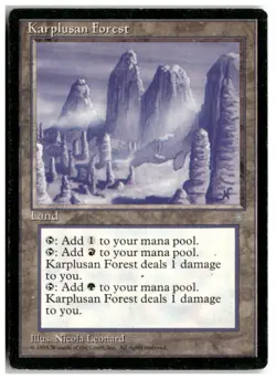 MTG Karplusan Forest - Ice Age Heavily Played English - Image 1