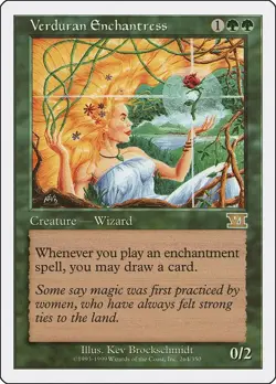 Verduran Enchantress 264 Rare Classic Sixth Edition Magic: The Gathering LP - Image 1