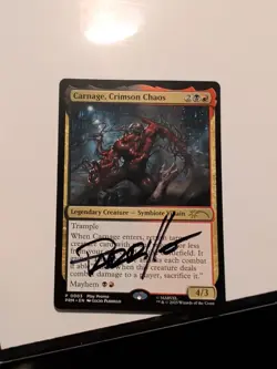 MTG Spider-Man Carnage, Crimson Chaos Play Promo Signed By Lucio Parillo! - Image 1