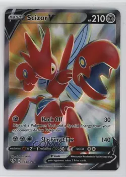 Scizor V Ultra Rare Pokemon Sword & Shield Darkness Ablaze #183 - Image 1