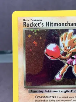 Pokemon TCG Gym Heroes Rocket's Hitmonchan Holo Rare 11/132 WOTC VTG Swirl - Image 2