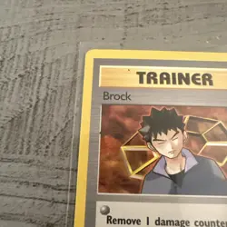 Pokemon TCG Trainer Brock Gym Heroes SHARP CARD. LP. RARE TRAINER. SEE PICS - Image 3