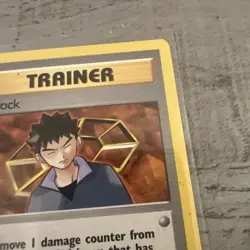Pokemon TCG Trainer Brock Gym Heroes SHARP CARD. LP. RARE TRAINER. SEE PICS - Image 4