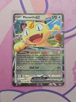 Pokemon TCG Meowth EX 62/88 Double Rare Perfect Order NM - Image 1