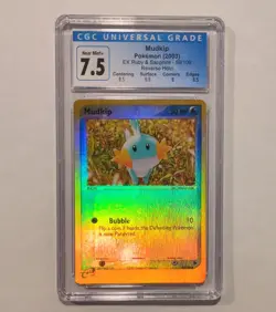 CGC 7.5 Mudkip 59/109 EX Ruby Sapphire Reverse Holo 2003 Pokemon TCG - Image 1
