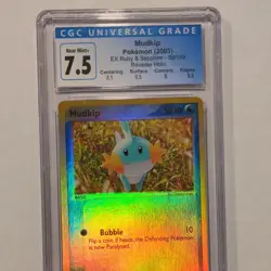 CGC 7.5 Mudkip 59/109 EX Ruby Sapphire Reverse Holo 2003 Pokemon TCG - Image 3