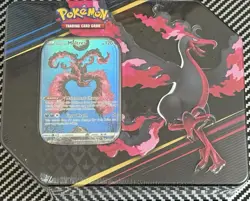 1x Pokemon Crown Zenith Galarian Moltres Tin Promo + 5 Booster Packs! NM Sealed - Image 1