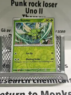 Pokemon - 001/162 - Scyther - Reverse Holo - Temporal Forces - NM/M - Image 1