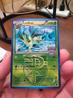 Pokemon Plasma Freeze State Championships Leafeon Promo cross hatched 11/116 - Image 1