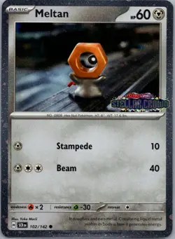 Meltan 102/142 Common Stellar Crown Pokemon Reverse Holo Near Mint - Image 1