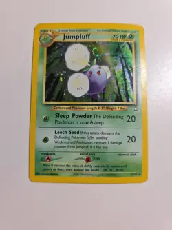 Pokemon TCG Jumpluff 7/111 Holo Rare Neo Genesis WOTC 2000 MP w/ SWIRL Vintage - Image 1