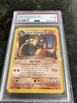 2000 POKEMON ROCKET 1ST ED #4 DARK CHARIZARD-HOLO PSA 2 - Image 3