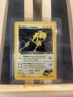 Pokemon Rocket’s Zapdos 15/132 Holo Rare Team Rocket Vintage WOTC NM - Image 3