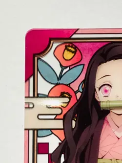 Nezuko Demon Slayer Stained glass card Kimetsu Vrey Rare From Japan BANDAI F/S - Image 2