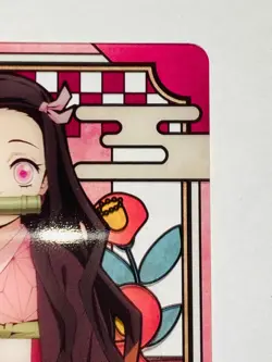 Nezuko Demon Slayer Stained glass card Kimetsu Vrey Rare From Japan BANDAI F/S - Image 3