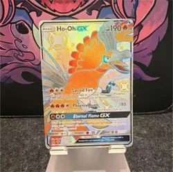 Pokemon Ho-Oh GX SV50/SV94 Hidden Fates Shiny Vault Full Art Shiny Holo Rare - Image 1