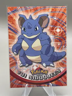 Nidoqueen #31 Non-Foil Topps Blue Logo Pokemon TV Animation Edition NM - Image 1