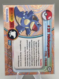 Nidoqueen #31 Non-Foil Topps Blue Logo Pokemon TV Animation Edition NM - Image 2