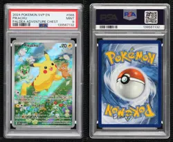 Pikachu (Paldea Adventure Chest) Holo Pokemon Scarlet & Violet Black Star PSA 9 - Image 3