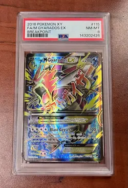 2016 Pokemon XY Breakpoint M Gyarados EX #115/122 PSA 8 - Image 1