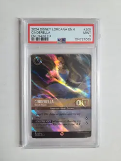 2024 Lorcana Enchanted Rare Cinderella Melody Weaver PSA 9 MINT EN 4 Card #205 - Image 2