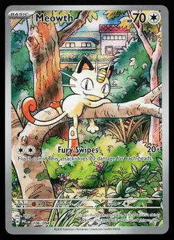 Meowth 106/094 Holo Illustration Rare Phantasmal Flames Pokemon Card - Image 1