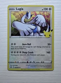 Pokemon TCG Lugia Celebrations Holo Rare Card 022/025 - Image 1