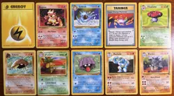 Pokemon Base Set 10 Card Lot - Magmar, Golduck, Vileplume, Kabuto, Exeggutor - Image 1