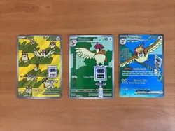 Pidgeot 225 Special Illustration Rare Pidgey 207 Pidgeotto 208 TCG Card Set NM - Image 1